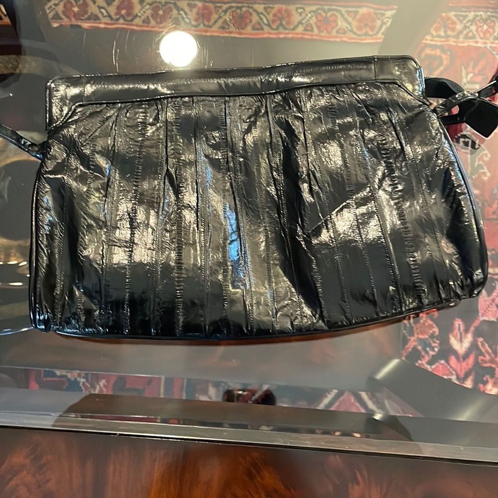 Eel Skin clutch w wristlet